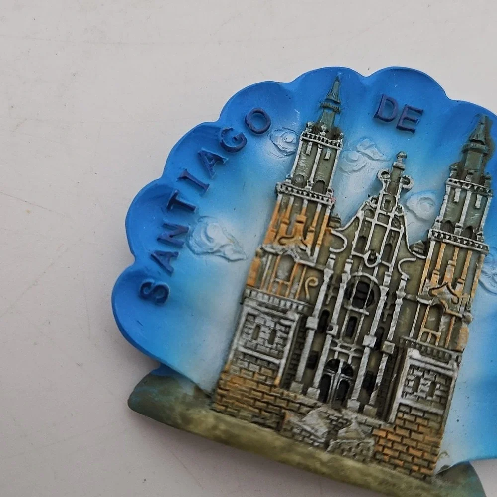Vintage Santiago‎ De Compostela Fridge Magnet 3D Building